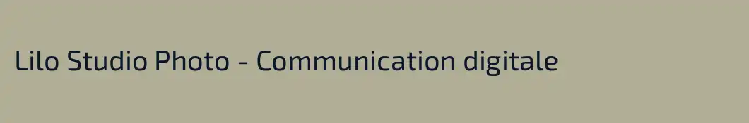 Lilo Studio Photo - Communication digitale
